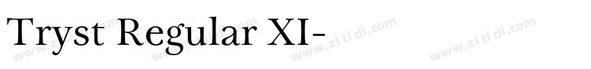 Tryst Regular XI字体转换